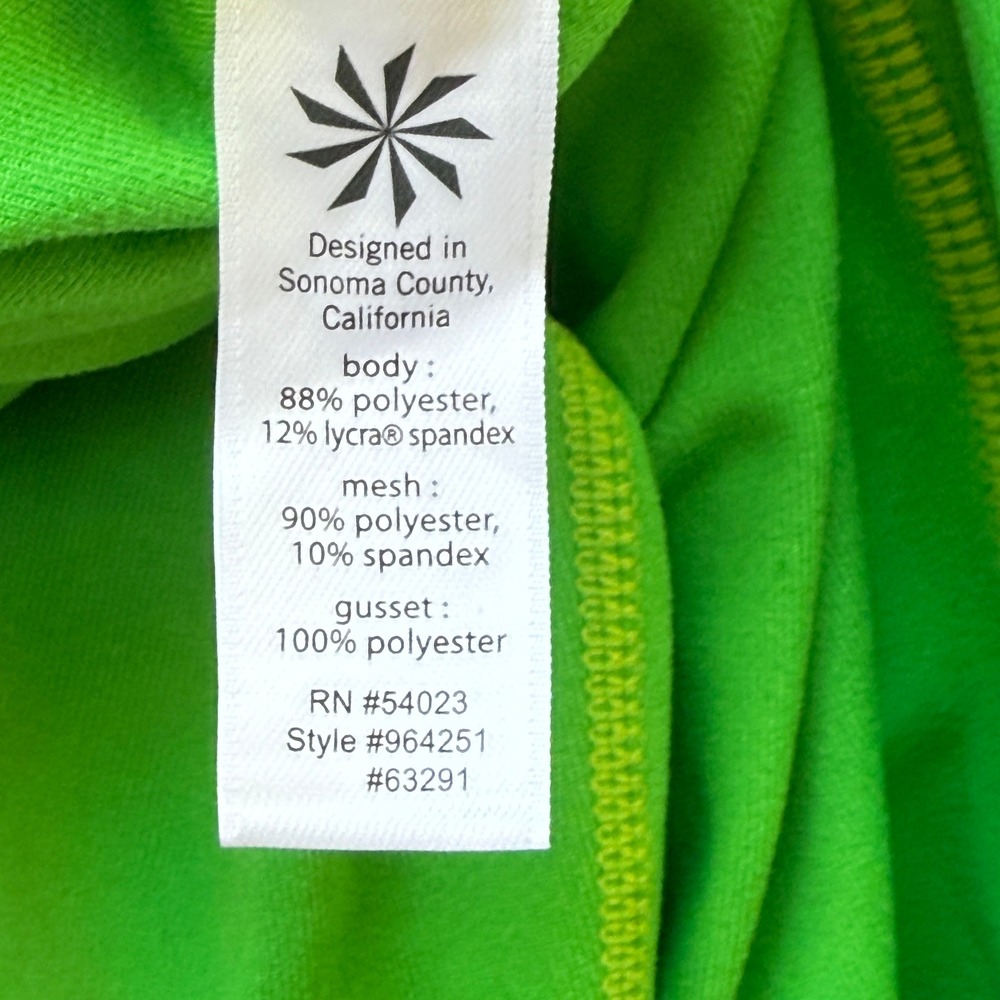 Athleta Leggings Womens‎ XXS Bright Green Capri Pockets Activewear Reflective - Picture 9 of 9